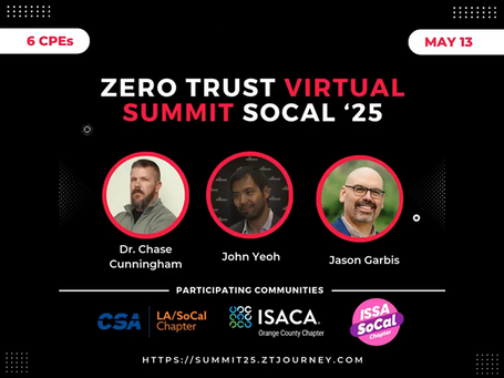 Join the LA/SoCal Chapter at the Zero Trust Virtual Summit